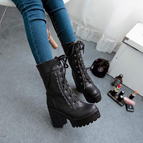 Elyffany Lolita High Heeled Boots Cosplay Lace Sweet Lady Shoes Fashion Brogue Shoes4