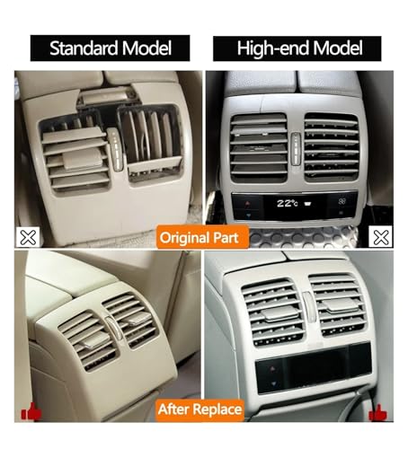 Rejilla de ventilación trasera beige para Mercedes Clase C E W204 W207 5