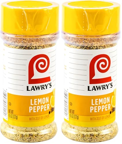 Lawry's Lemon Pepper with Zest of Lemon, 4.5 oz (Pack of 2)