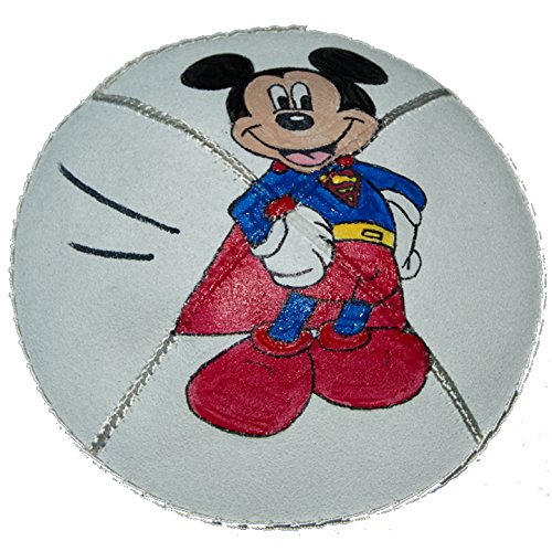 Hand-painted Kippah (Yarmulke) with a Superhero Mouse