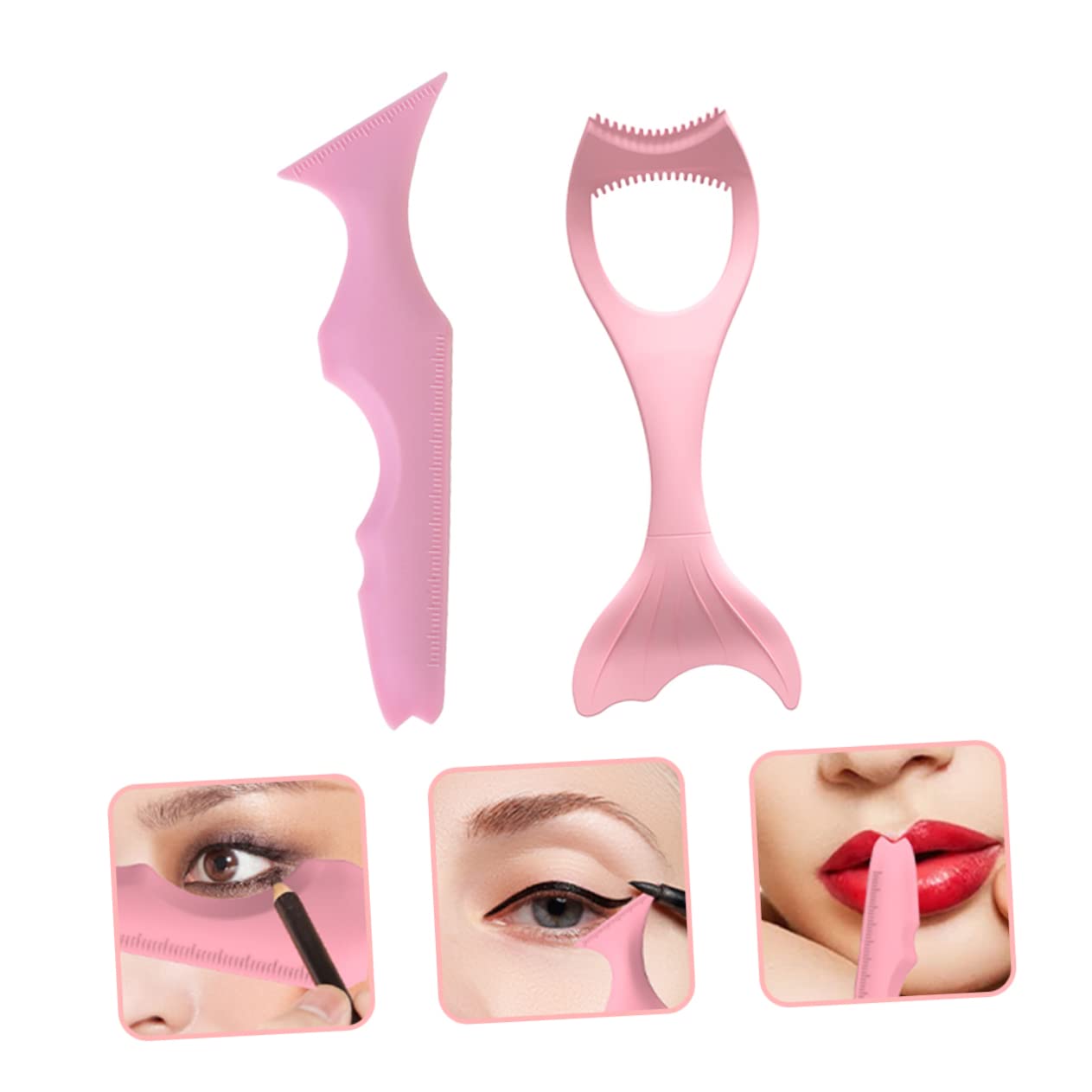 MAGICLULU 10 Piezas Delineador de ojos escudo de rímel ayudas para sombras de ojos accesorios maquillaje mujer plantilla eyeliner herramientas kit de pestañas suministros de maquillaje chica