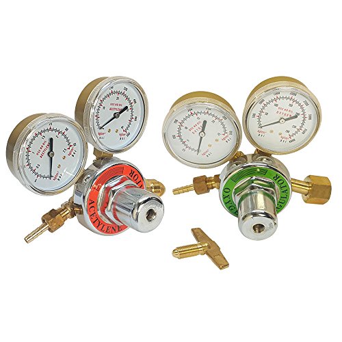 M&H Global Oxygen Acetylene Regulators for Welding Fit Victor Gas Torch Cutting Solid Brass