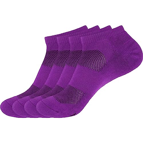 Image of BambooMN Men and Women's Rayon from Bamboo Low Cut Ankle Socks for Sports, Work and Everyday Wear - 4 Pairs - Unisex Sizing