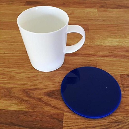 Super Cool Creations Untersetzer – rund – blau – 6 Set