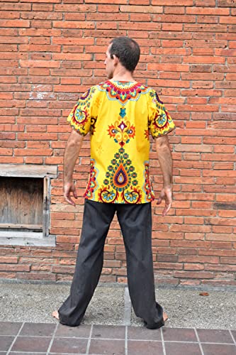RaanPahMuang Spearhead Heart African Dashiki Shirt Radiant Colors Afrika Style3