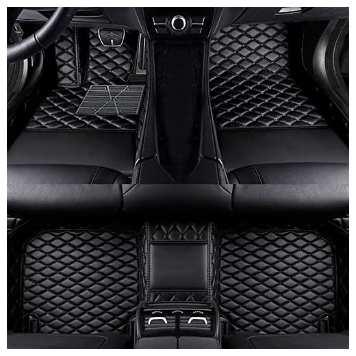 Benutzerdefinierte Auto Fußmatten Anpassbare 95% Auto Modell PU Leder voller bedeckter Schutz Advanced Performance Liners,Schwarz