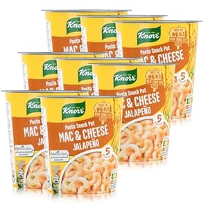 Knorr Taste the World Pasta Snack Mac & Cheese Jalapeño leckere kleine Mahlzeit fertig in nur 5 Minuten 8x 62 g