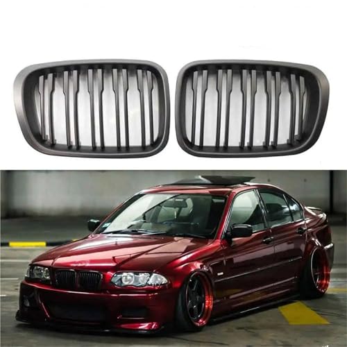 Parrilla delantera para parachoques de coche E46 Serie 3 de doble línea 4