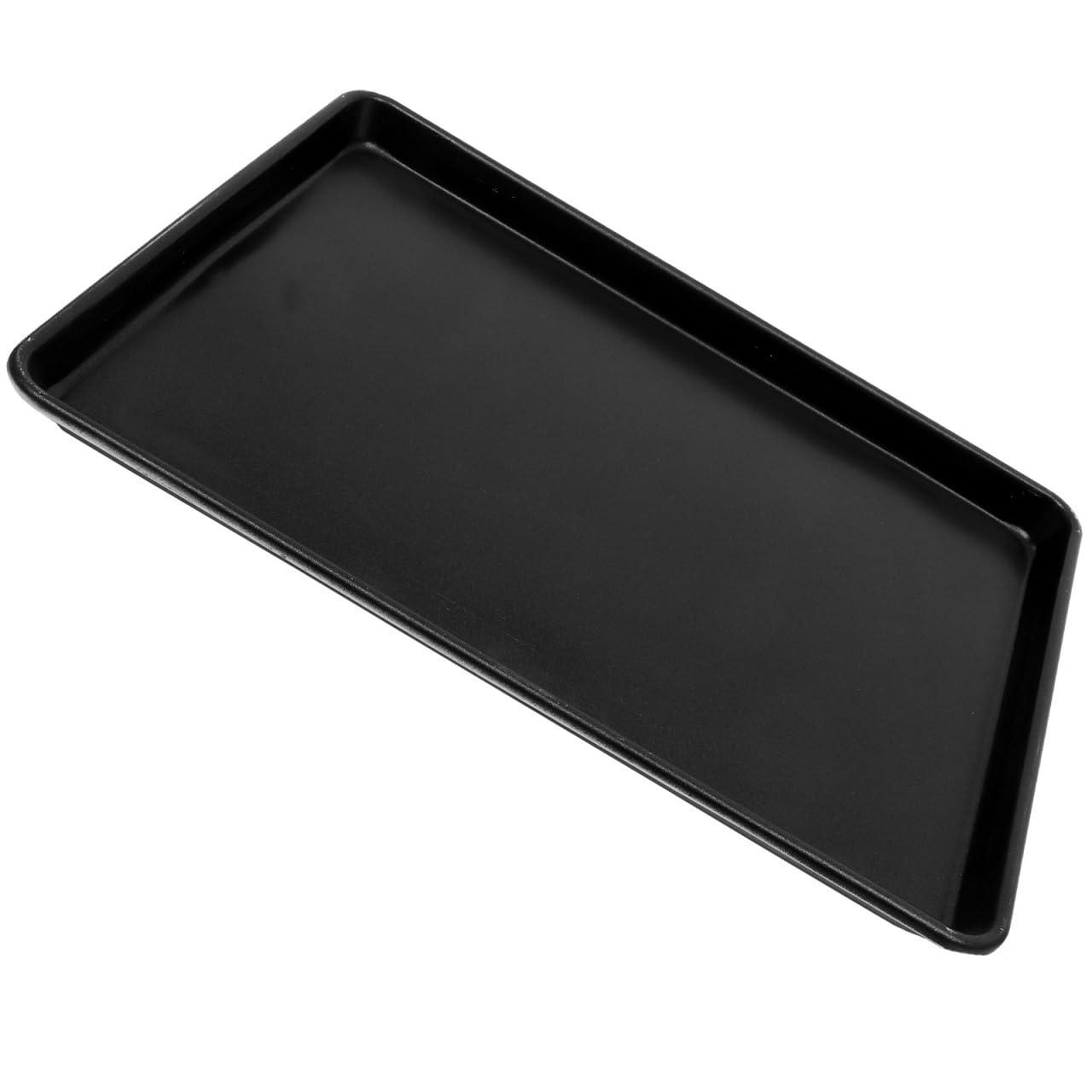 BESPORTBLE Bandeja y Fácil de Limpiar de Aleación de Aluminio para Hornear Rectangular Color Negro, Resistente a Altas Temperaturas para Cocinar y Hornear Pan en Familias Pequeñas