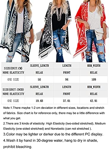 Womens Casual Beach Cardigan Loose Kimono Beachwear Boho Bikini Cover-up