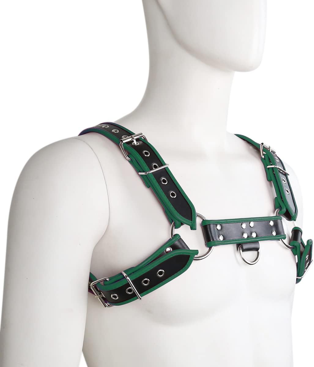 Harness for Men Punk Body Chest Harness Adjustable Leather Belt Clubwear