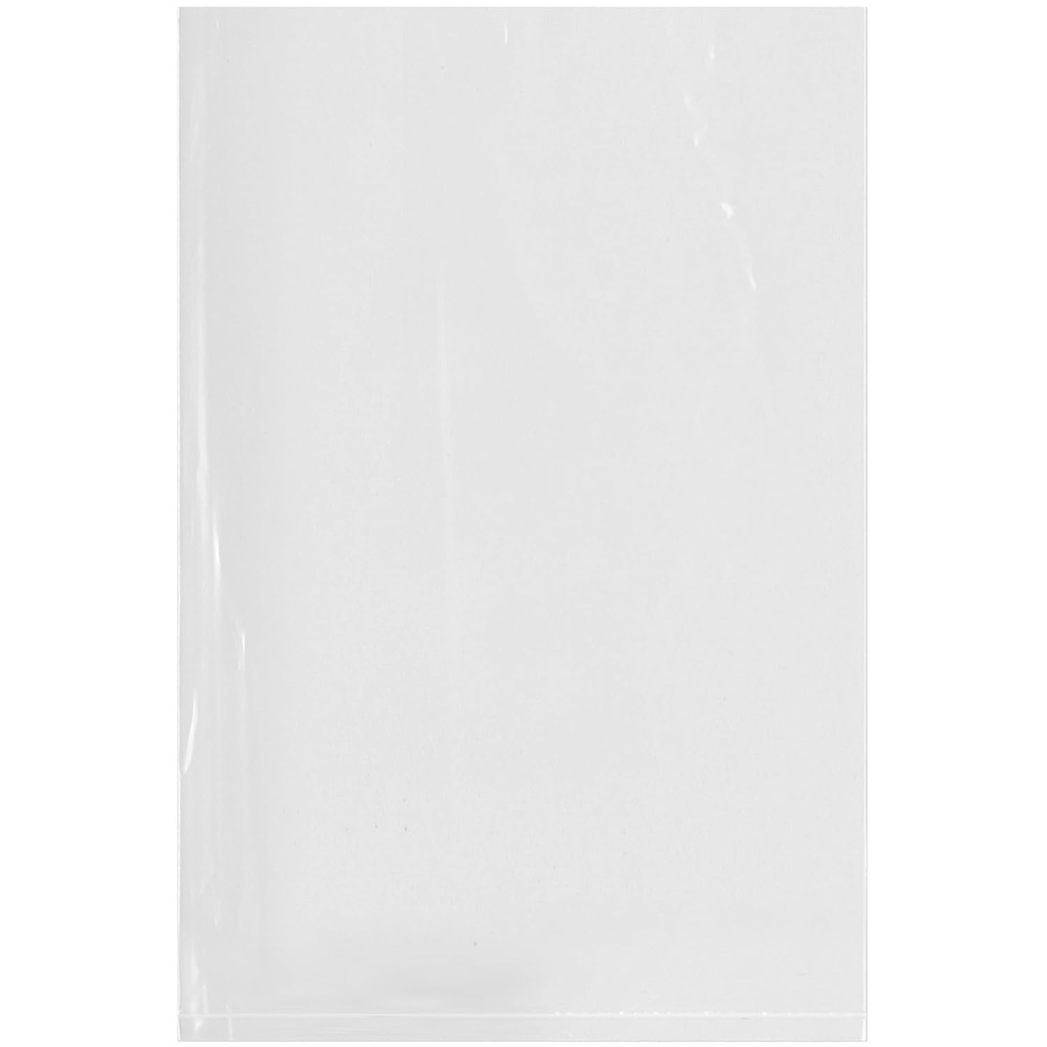 Plymor 6" x 9" (Case of 1,000), 2 Mil Flat Open Clear Plastic Poly Bags