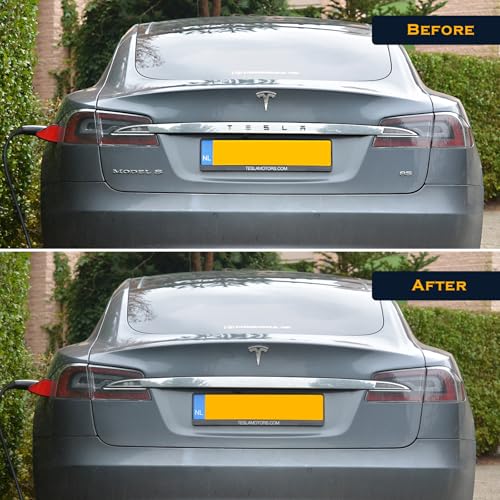 Image of for Tesla Tailgate Letters Logo Rear Trunk Emblems, 3M Adhesive Compatible with Model 3 Y S X (Glossy Black)