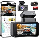 OKYES【2026業界最新！前後4Kカメラ＋高速wifi6】ドライブレコーダー ドラレコ 前後カメラ 4K GPS搭載 リアカメラ360°回転 HDR/WDR 超暗視機能 72時間駐車監視 360°画像逆転可 起動音調整可 耐高温 スーパーキャパシタ 3インチ タッチパネル 小型 脱着可能 Type-C電源 1TBカード対応 64GBメモリカード付属 (OK9)