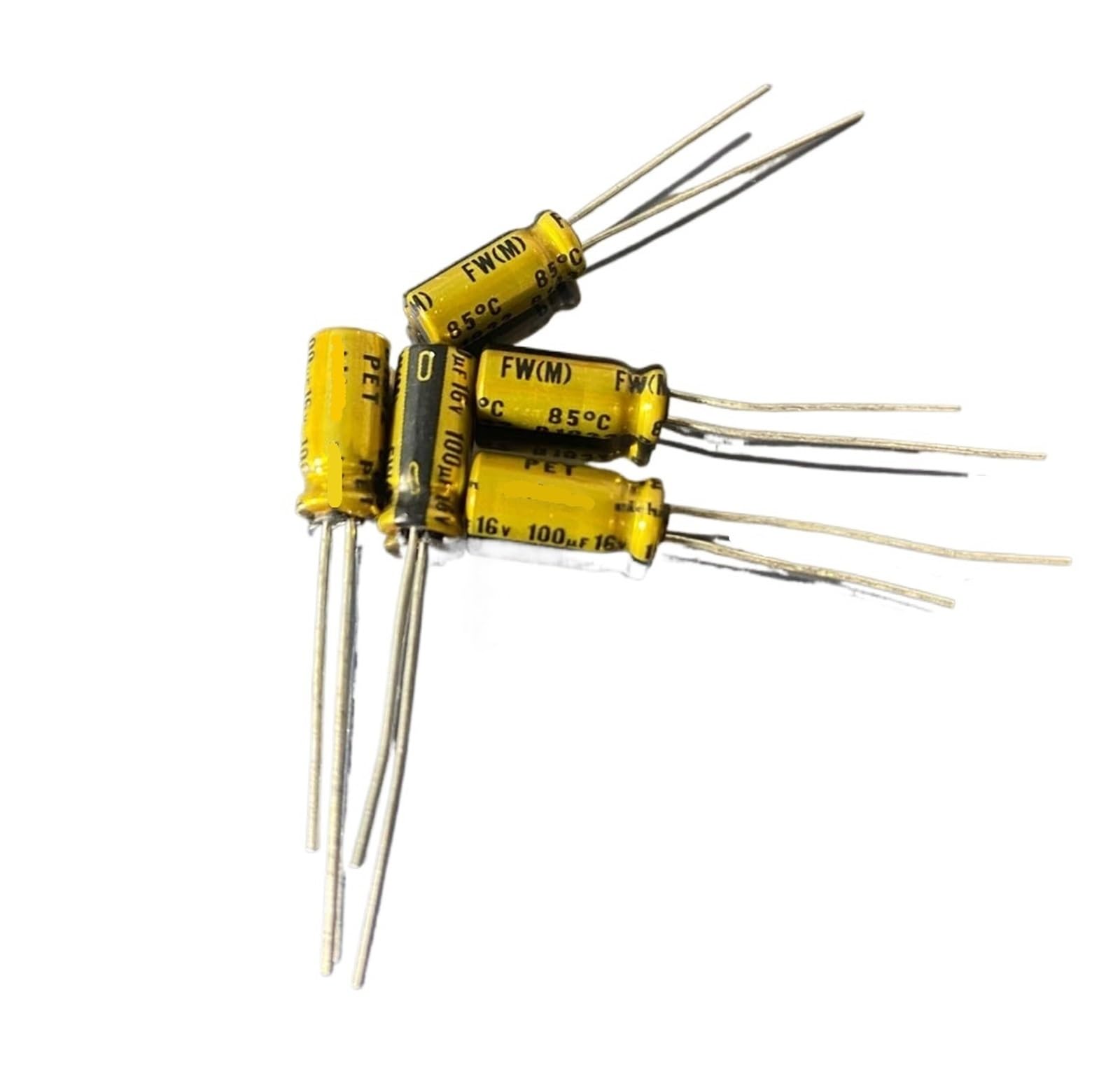 LEOTNNDQ 10pcs F W Series 16V100uF Audio Filter Electrolytic Capacitors