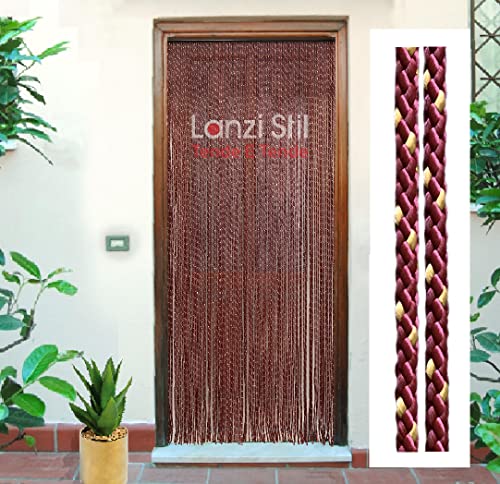 Cortina antimoscas Cordone Extra Ø8mm - Puertas Exteriores/Interiores, divisores, Tiendas, autocaravanas, excelente blindaje, 100% Made in Italy (Beige, 100 x 230 cm) Cover