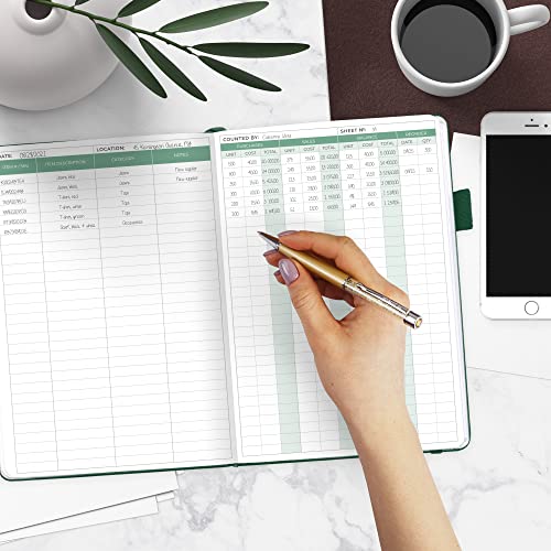 Clever Fox Inventory & Sales Log Book For Small Business – Inventory Ledger Book, Inventory Notebook, Order Tracker Book For Purchases, Sales & Reorders – Undated, Hardcover, A5, Dark Green #TOP6