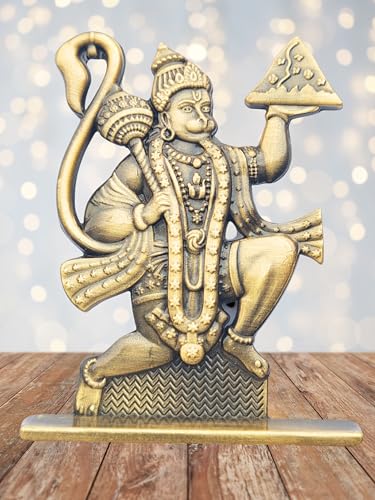 Image of Combo of Unique Hanumanji Blessing Idol with Double Sided Design l & Hanuman Car Hanging Ornament |Bajrangbali Murti for Home Temple,Office,Gift for Good Luck (Pack of 02)
