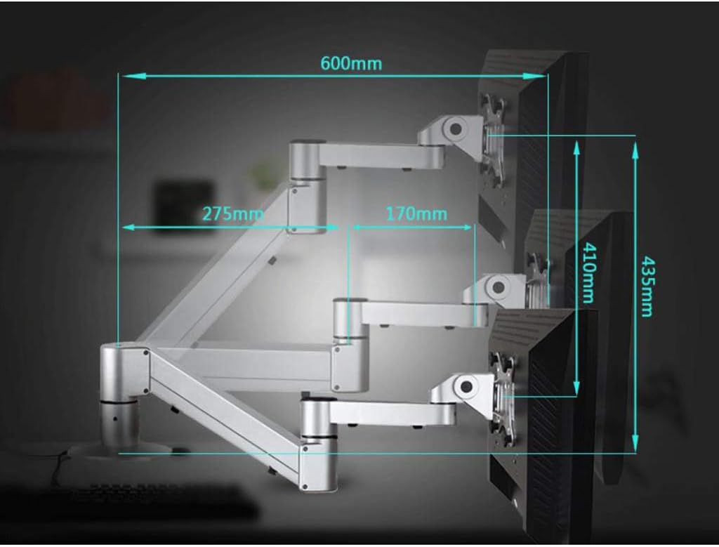Aluminum Alloy Gas Spring Style Screen/Tv Bracket for 14-27′′ Rotating Tilt Swing