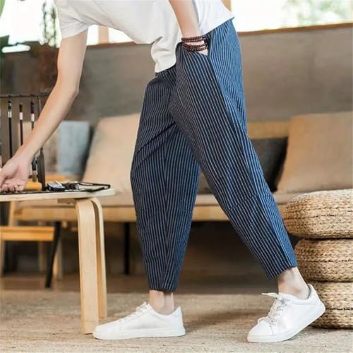 Men's Straight Casual Pants Long Plus Size Spandex Aesthetic Trousers2