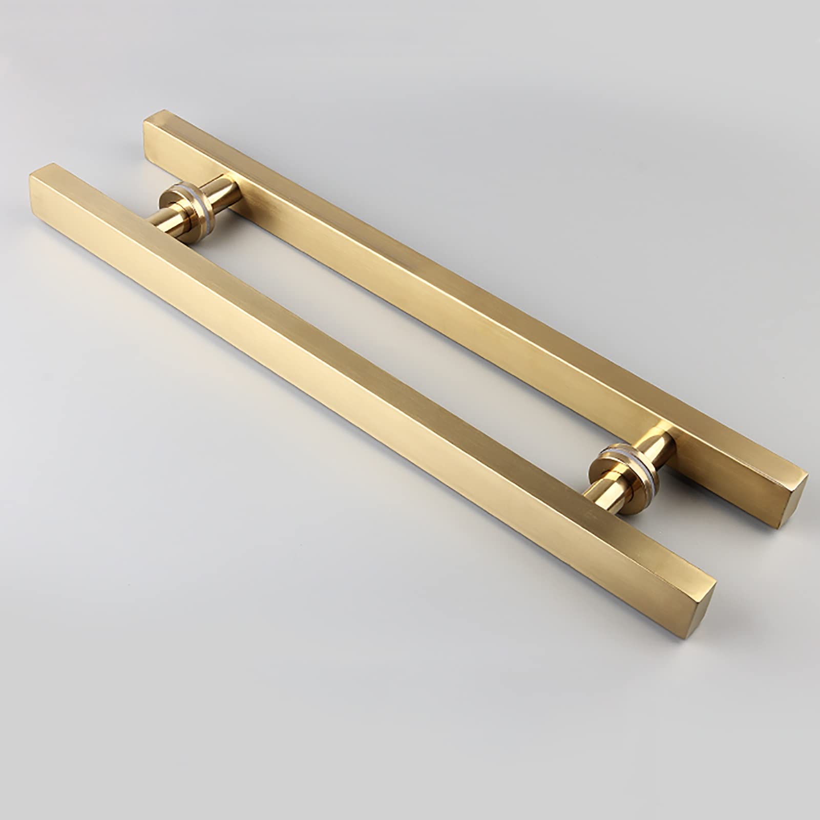 MXXQRHF Contemporary H Trapezoid Stainless Steel Entry Door Handle Bar, Modern Barn Door Pull for Wood, Steel, Aluminum & Glass Doors, 80x60cm, Sleek Design, Durable Hardware