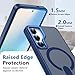 Aropuktek for Samsung 25-Plus Case/Samsung 24-Plus Case with Kickstand: Compatible with MagSafe Funda para Samsung S25 Plus/S24 Plus, Rugged Protection, Slim Fit & Matte Translucent Case, Navy Blue