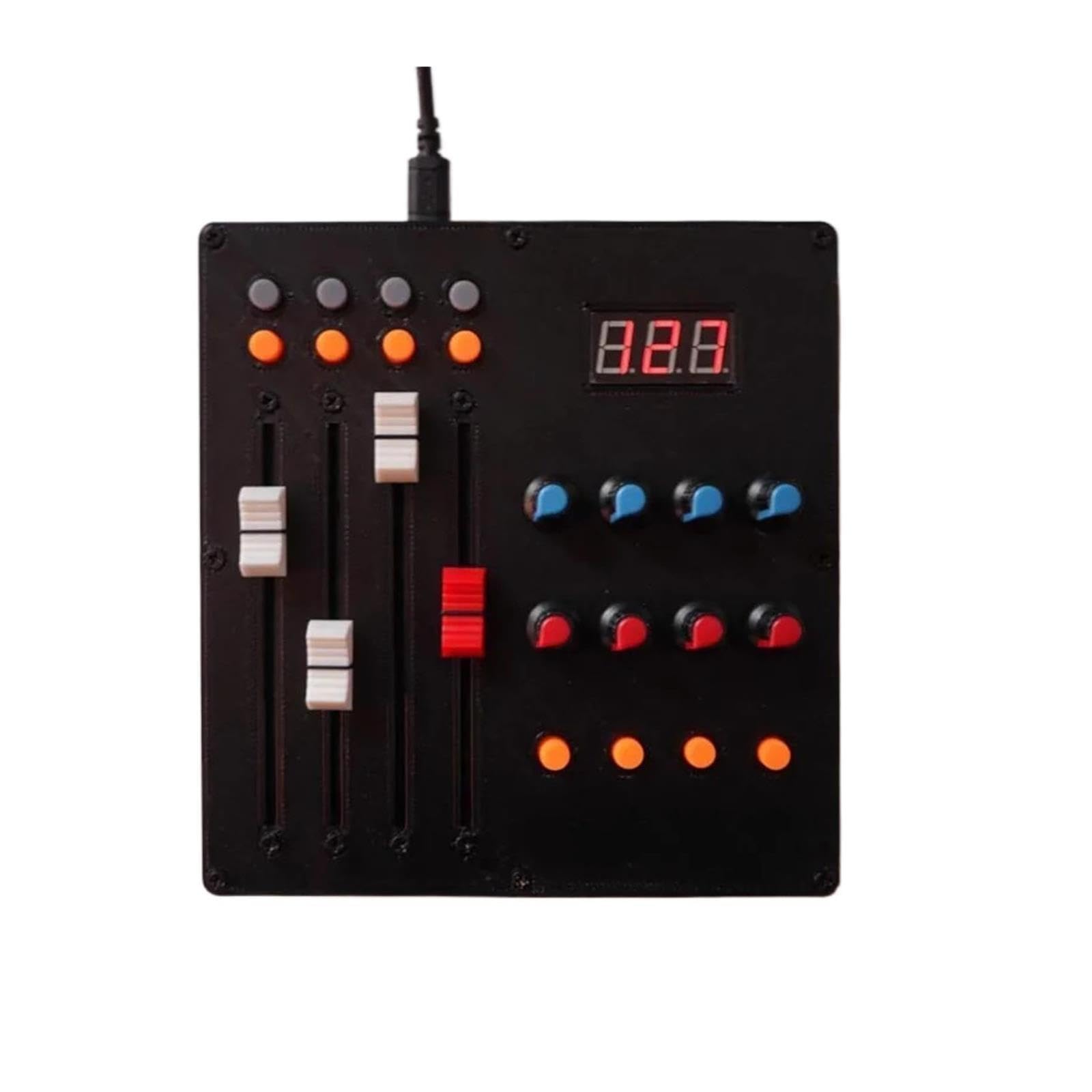 Kontroler MIDI 4 tłumiki 12 padów 8 pokręteł Wyświetlacz wartości CC USB-B do produkcji muzyki przez DJ-ów Wydajność