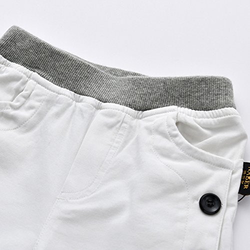 Boys' Elastic Waist Slim Trousers Kids Casual Pants Size 4-14 Years4
