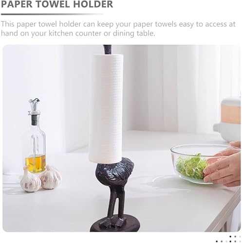 Miniatura 5 de EXCEART Soporte para toallas de papel flamenco, soporte para rollo de papel higiénico de animales, soporte único para toallas de cocina, dispensador