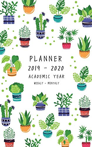 Planner 2019-2020 Academic Year: 5x8 Weekly and Monthly Organizer Small from July 2019 to June 2020 | Home Plant Cactus Design White image 3