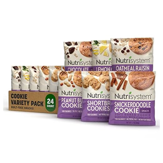 Nutrisystem® Cookie Variety Pack, 24ct, Guilt-Free Snacks to Support Healthy Weight Loss