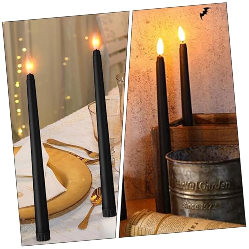 Velas Cónicas LED Pilas Sin Humo Ni Cera para Candelabros 6