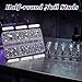 3D Mini Metal Gothic Nail Art Studs Mixed Sizes Cone Spikes Silver Half Round Steel Beads Nail for Women Punk Manicure Charms Goth DIY Crafts Accessories