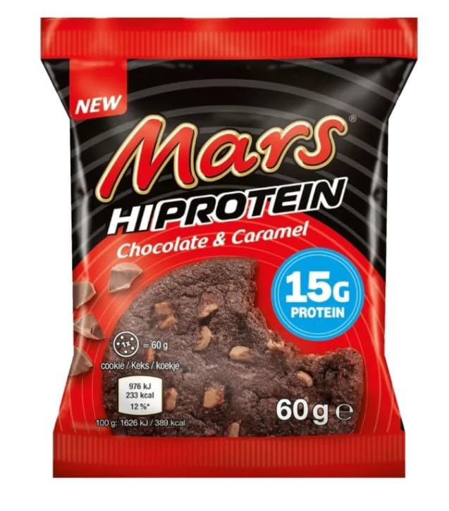 Mars High Protein Caramel & Chocolate Cookie 60g Delicious Tasty And Twisty Treat Gift Hamper, For Christmas,Birthday,Easter Gift (12)