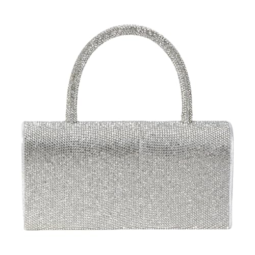 Sac de soirée tendance Rassonstones à paillettes givrées avec chaîne élégante pour femme
