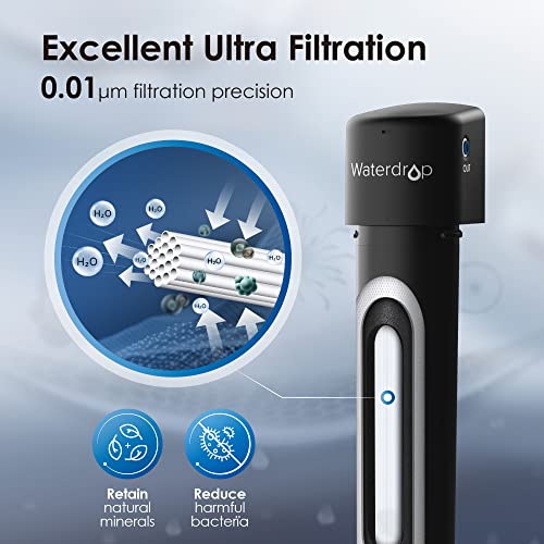 Waterdrop 17Ub-Uf 0.01 Μm Ultra Filtration Under Sink Water Filter System For Baçtёria Reduction, Reduces Lead, Chlorine, Bad Taste & Odor, 24K Gallons, With Dedicated Brushed Nickel Faucet, Usa Tech #TOP2