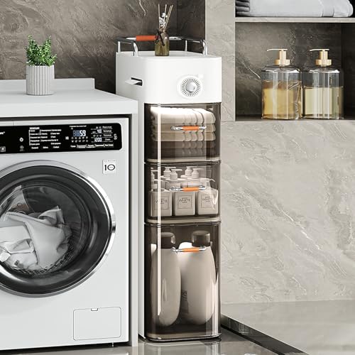 JHDXL Estantería Alta de 3/4/5 Niveles, Mueble almacenaje, Organizador, Estantería de Piso, para Sala de Estar, baño, Cocina, Dormitorio, Oficina(22 * 37.5 * 89.5cm/9 * 15 * 35.5in)