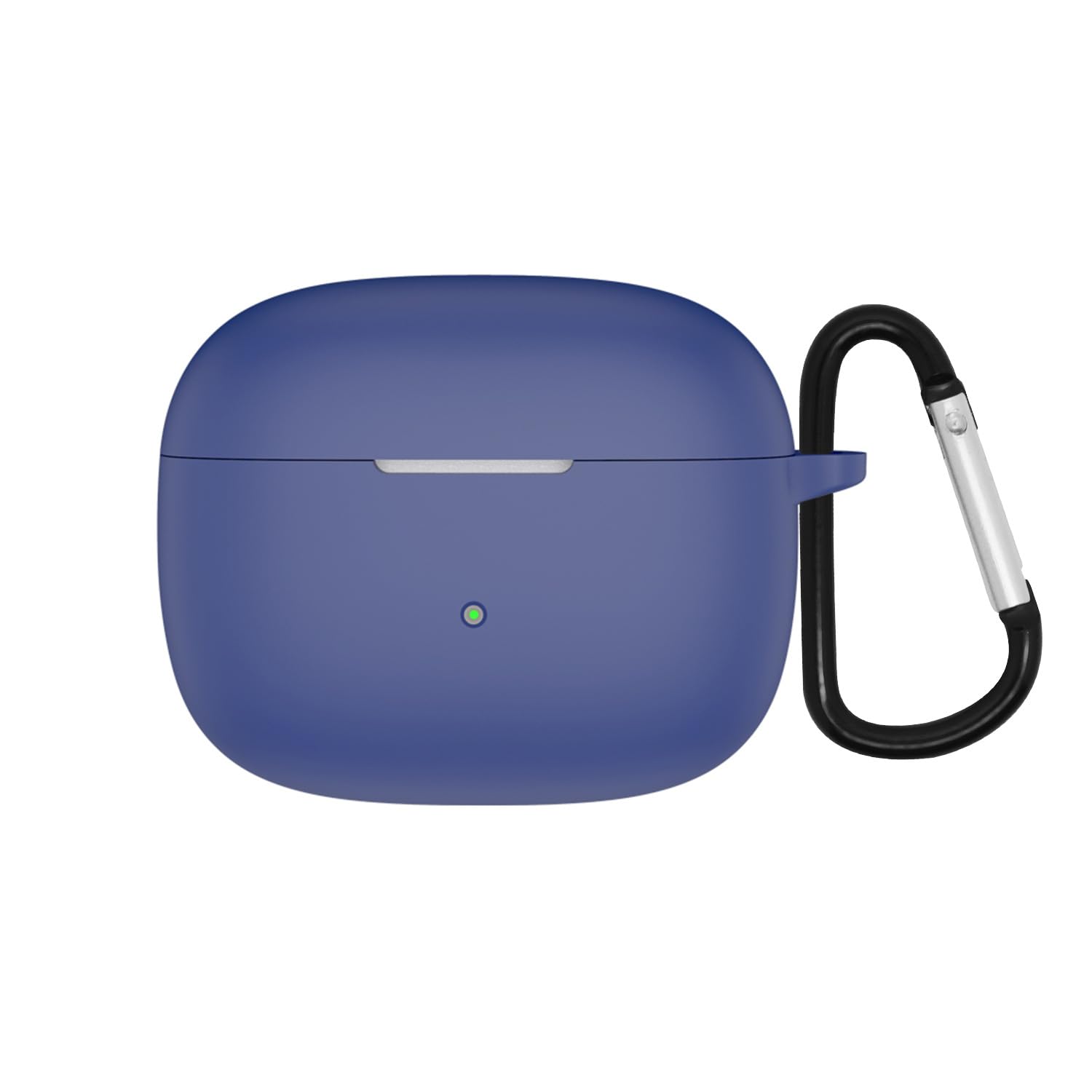 Replacement Case Compatible With Bowers & Wilkins PI8, Soft Silicone Earbuds Cover Skin With Clip Hook (Navy Blue)