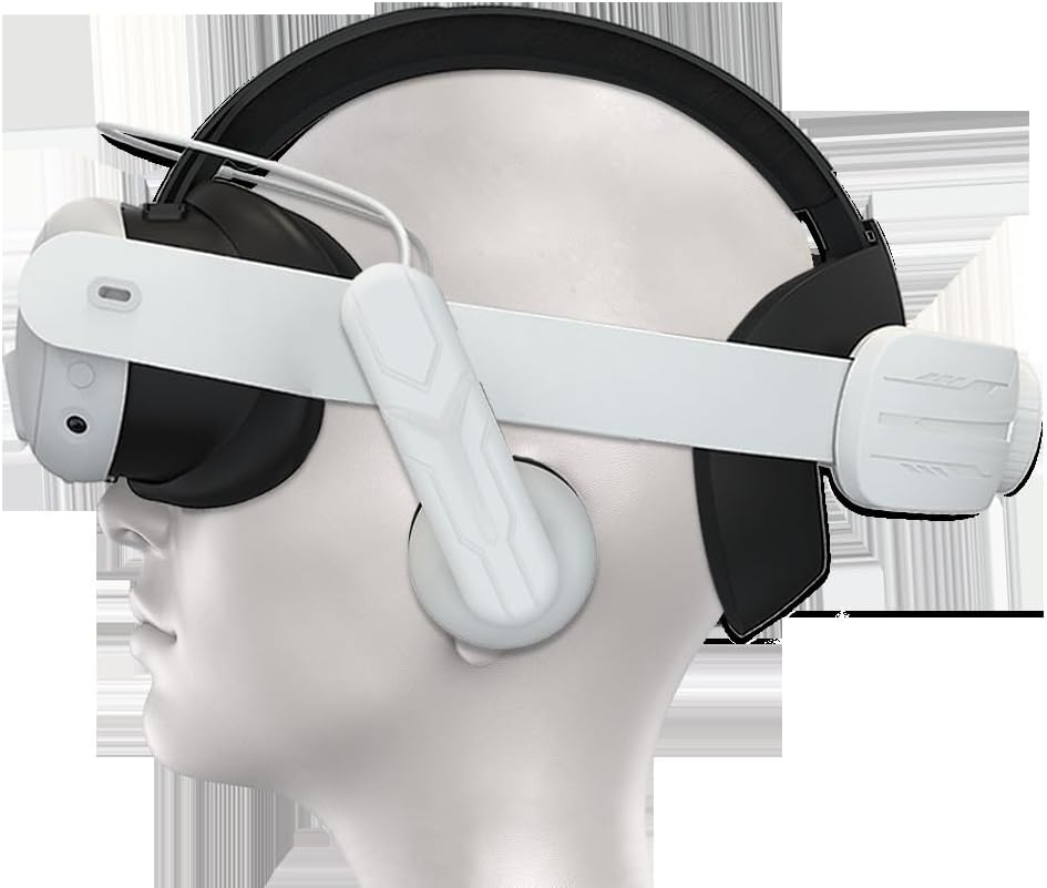 ヘッドフォン付きQuest3 VRのヘッドストラップを強化されたコンフォートサポート付きの調整可能なヘッドストラップを簡単に取り付け