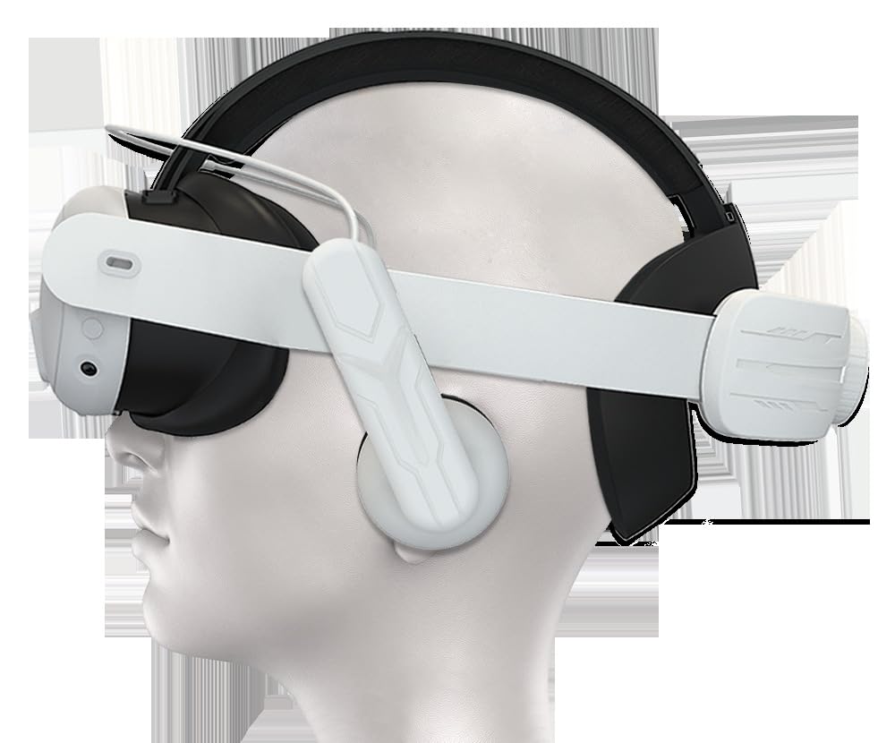 Correa para auriculares de realidad virtual para Quest3 con auriculares, correa ajustable para la cabeza, reducción de ruido, accesorios de realidad virtual