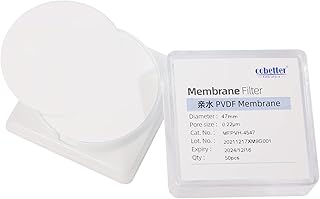 100 Pieces/Pack PVDF Disc Membrane Filters Hydrophilic 47mm Diameter 0.22µm Pore Size