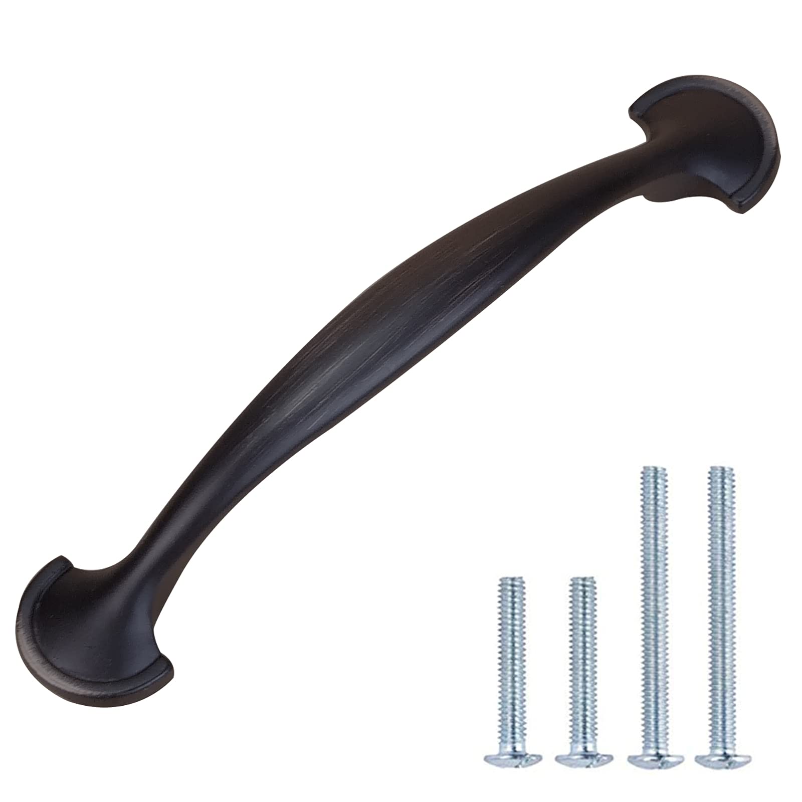 KHTUMEWARE 3-3/4 in (96mm) Beautiful Vintage Antique English Brass Finish Kitchen Cabinet Pull Handle Closet Wood Door Pull Handle Cabinet Door Decorative (10, Oil Rubbed Bronze) image