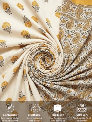 Image of Leriya Fashion Women Printed Kurta Set with Palazzo Pants | Straight Kurta with 3 /4 Sleeves | Ethnic Jaipuri Kurtis Palazzo Set for Women | Kurti for Daily Office & Casual