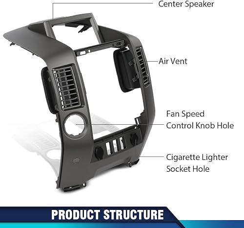 Miniatura 3 de PIT66 Tapa del panel de instrumentos de la consola central para salpicadero, bisel para Nissan Armada 2005-2006Nissan Pathfinder ArmadaNissan Titan