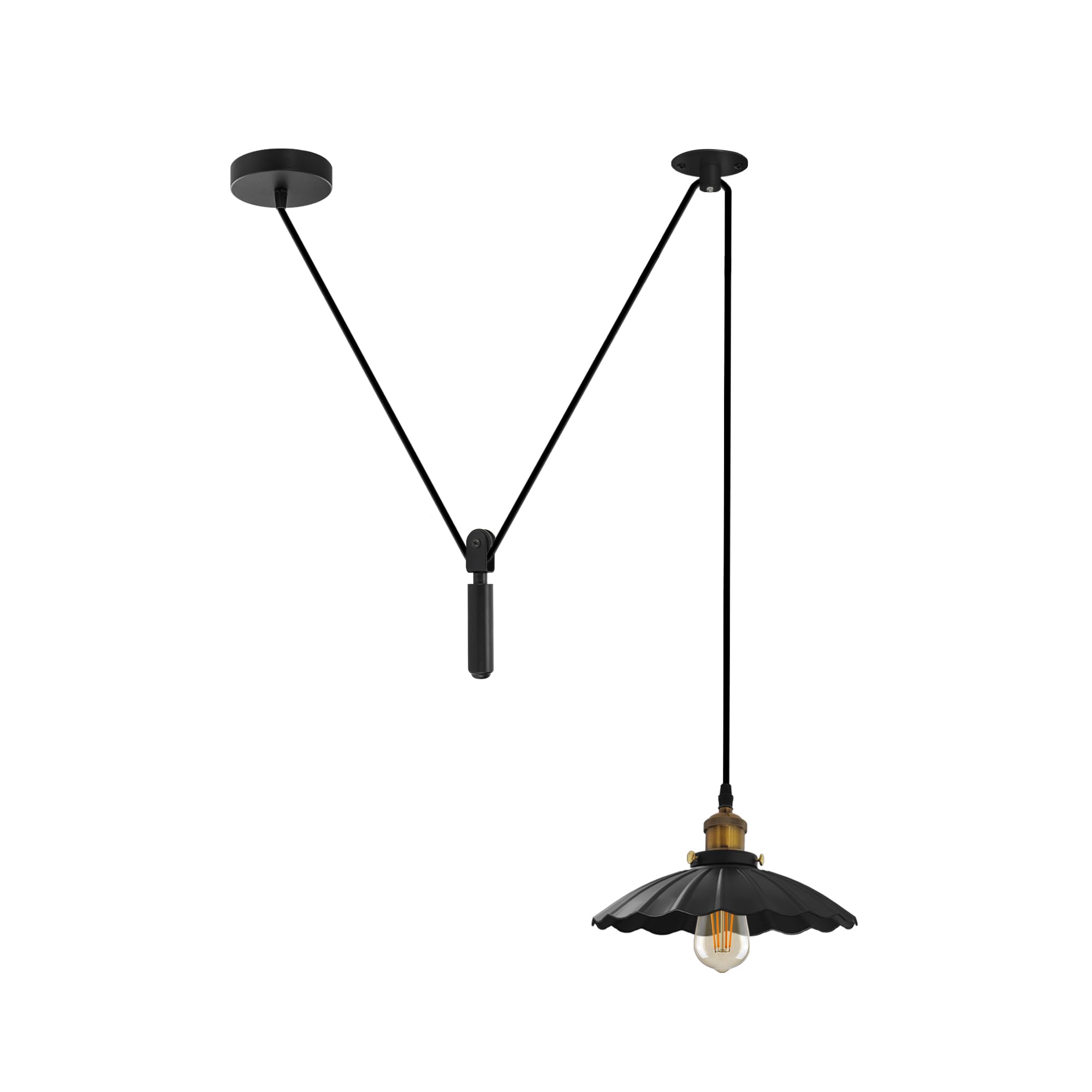 DC VOLTAGE Spider Lights Pendant Lighting Ceiling Chandelier, E27 Vintage Ceiling Lights Industrial Light Fitting Black