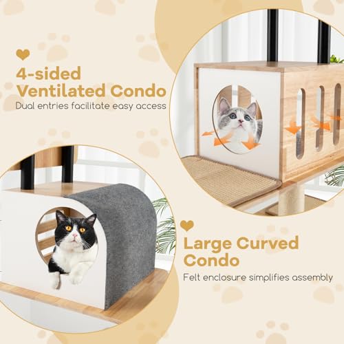 Tangkula Modern Cat Tree torre para gatos multi-nivel miniatura 5