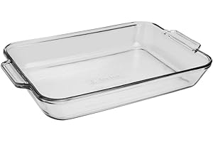 Anchor Hocking 4.8 Quart Rectangular Glass Baking Dish: Durable Borosilicate Dish for Effortless Cooking