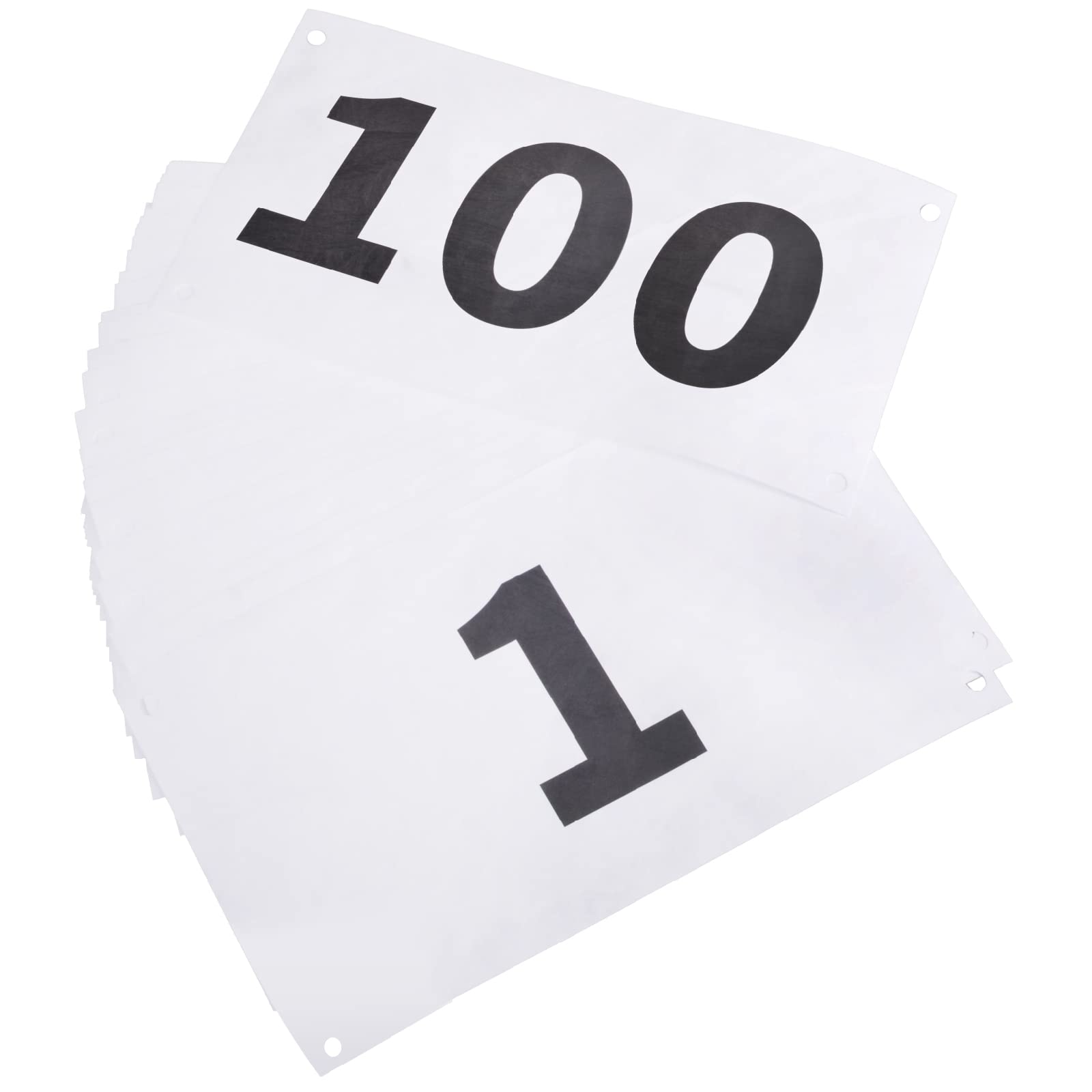 TRIWONDER Tyvek Race Bibs Running Numbers with Safety Pins, Large Numbers 1-500 for Marathon Runners Events Sports Games