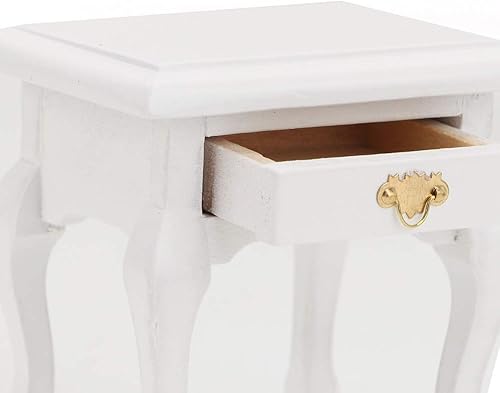 Miniatura 4 de Mesita de noche en miniatura para casa de muñecas, mesa auxiliar de casa de muñecas, 1:12 para casa de muñecas, regalo para niños