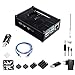 Sun3 obudowa do drukarki Raspberry Pi 4 z czytnikiem kart, adapter typu C, kabel sieciowy RJ45, wentylator 35 mm i zasilacz sieciowy 5 V 3 A USB-C, 4 x aluminiowy radiator do Raspberry Pi 4 model B (czarny)